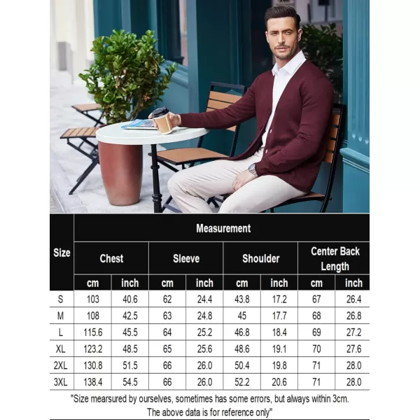 COOFANDY Men's V Neck Cardigan Sweater Casual Lightweight Button Down Knitted Cardigan Sweater