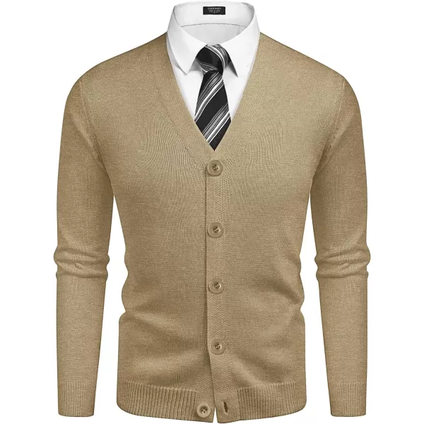 COOFANDY Men's V Neck Cardigan Sweater Casual Lightweight Button Down Knitted Cardigan Sweater