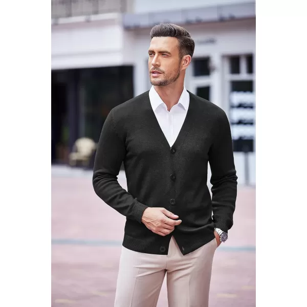 COOFANDY Men's V Neck Cardigan Sweater Casual Lightweight Button Down Knitted Cardigan Sweater