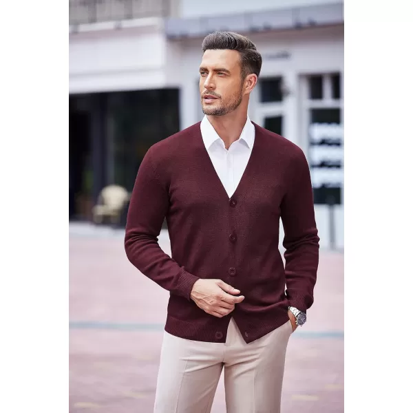 COOFANDY Men's V Neck Cardigan Sweater Casual Lightweight Button Down Knitted Cardigan Sweater