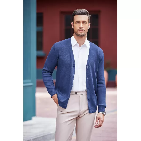 COOFANDY Men's V Neck Cardigan Sweater Casual Lightweight Button Down Knitted Cardigan Sweater