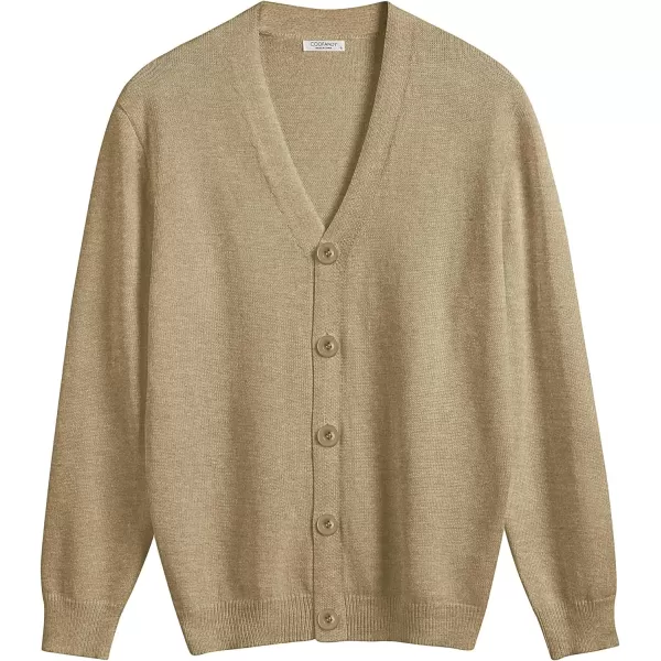 COOFANDY Men's V Neck Cardigan Sweater Casual Lightweight Button Down Knitted Cardigan Sweater