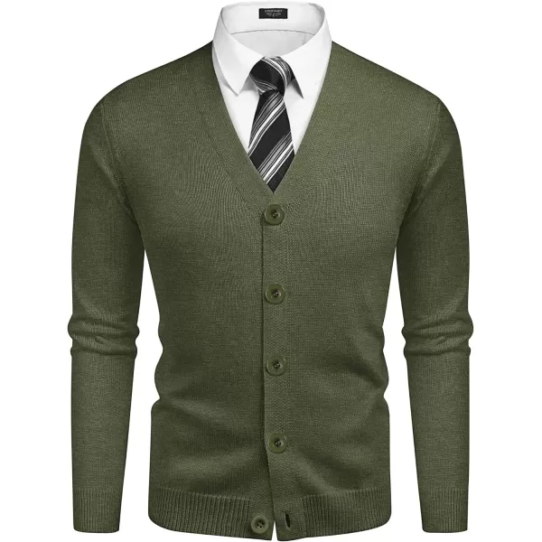 COOFANDY Men's V Neck Cardigan Sweater Casual Lightweight Button Down Knitted Cardigan Sweater