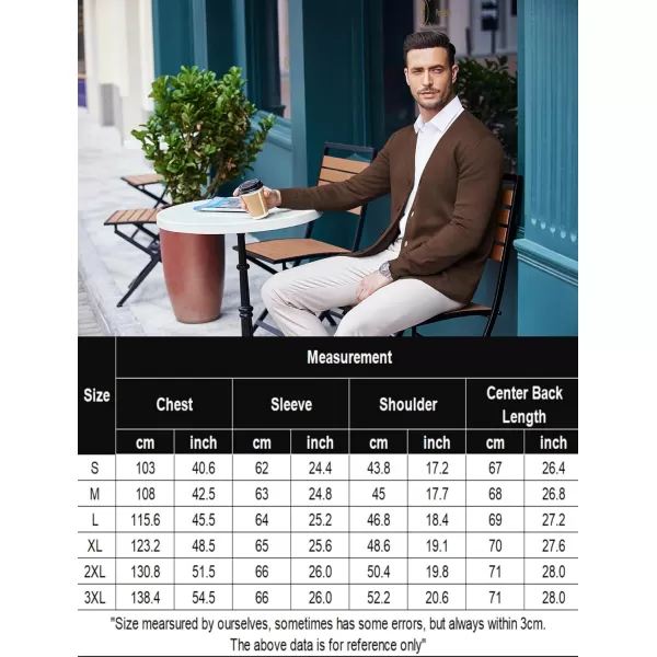 COOFANDY Men's V Neck Cardigan Sweater Casual Lightweight Button Down Knitted Cardigan Sweater