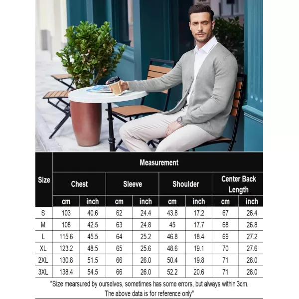 COOFANDY Men's V Neck Cardigan Sweater Casual Lightweight Button Down Knitted Cardigan Sweater