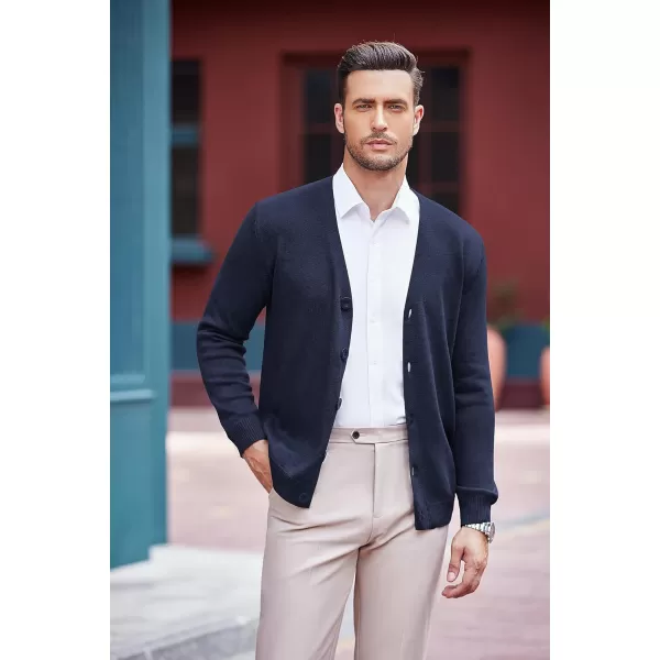 COOFANDY Men's V Neck Cardigan Sweater Casual Lightweight Button Down Knitted Cardigan Sweater
