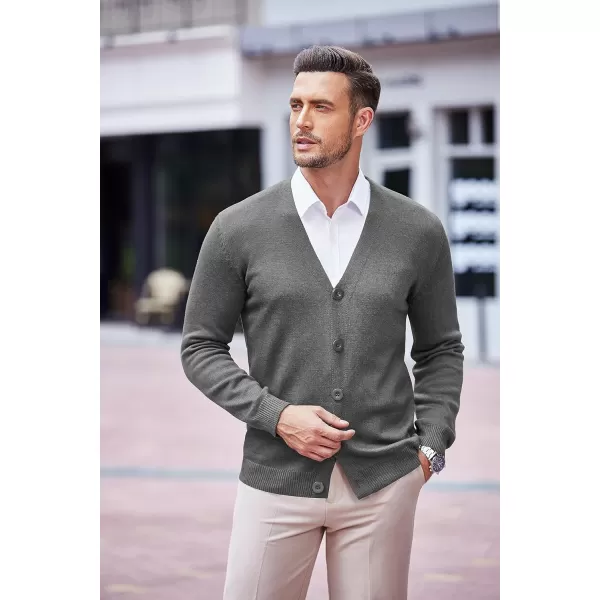 COOFANDY Men's V Neck Cardigan Sweater Casual Lightweight Button Down Knitted Cardigan Sweater