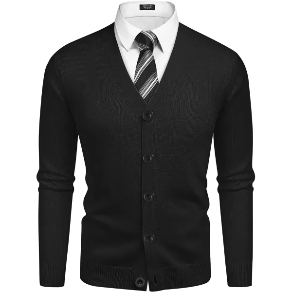 COOFANDY Men's V Neck Cardigan Sweater Casual Lightweight Button Down Knitted Cardigan Sweater
