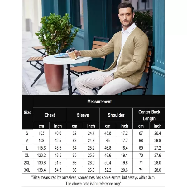 COOFANDY Men's V Neck Cardigan Sweater Casual Lightweight Button Down Knitted Cardigan Sweater