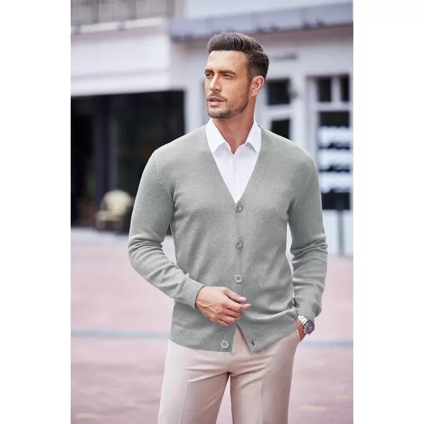 COOFANDY Men's V Neck Cardigan Sweater Casual Lightweight Button Down Knitted Cardigan Sweater