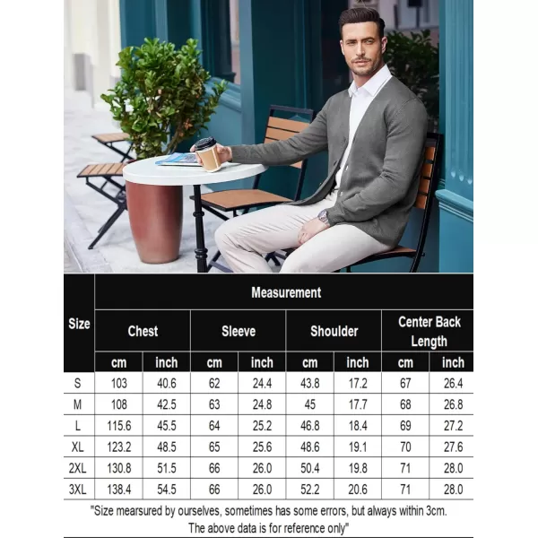 COOFANDY Men's V Neck Cardigan Sweater Casual Lightweight Button Down Knitted Cardigan Sweater