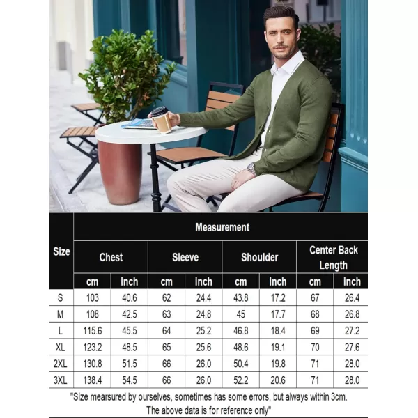 COOFANDY Men's V Neck Cardigan Sweater Casual Lightweight Button Down Knitted Cardigan Sweater