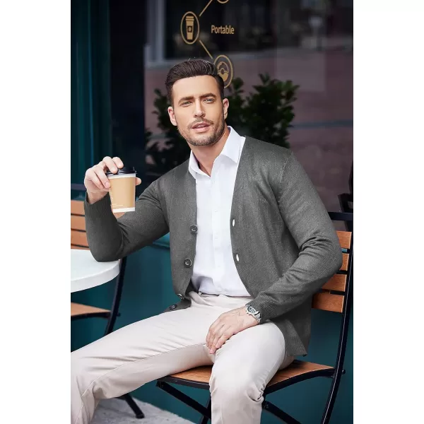 COOFANDY Men's V Neck Cardigan Sweater Casual Lightweight Button Down Knitted Cardigan Sweater