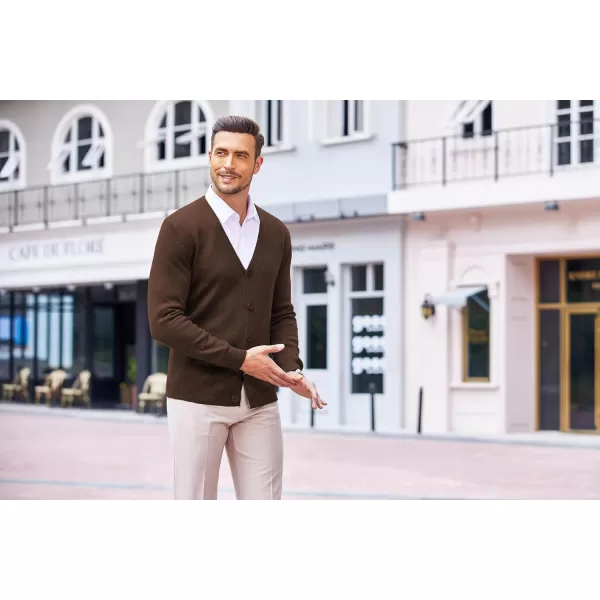 COOFANDY Men's V Neck Cardigan Sweater Casual Lightweight Button Down Knitted Cardigan Sweater