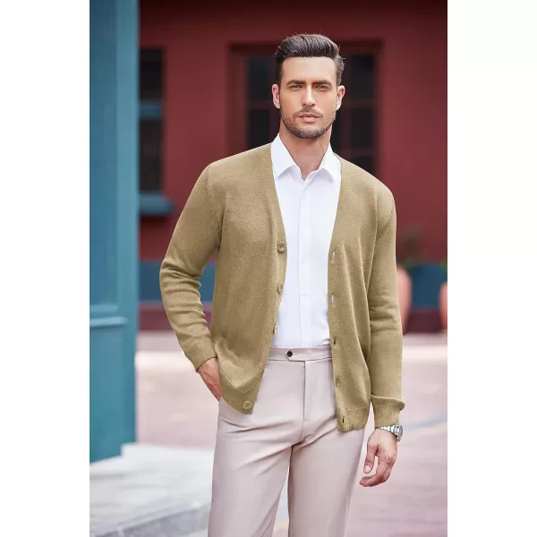 COOFANDY Men's V Neck Cardigan Sweater Casual Lightweight Button Down Knitted Cardigan Sweater