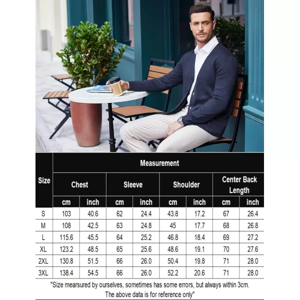 COOFANDY Men's V Neck Cardigan Sweater Casual Lightweight Button Down Knitted Cardigan Sweater