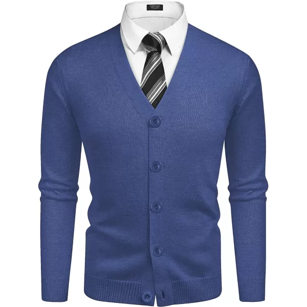 COOFANDY Men's V Neck Cardigan Sweater Casual Lightweight Button Down Knitted Cardigan Sweater