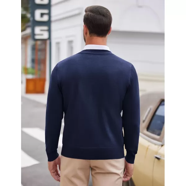 COOFANDY Mens V Neck Dress Sweater Long Sleeve Slim Fit Fashion Pullover Sweater