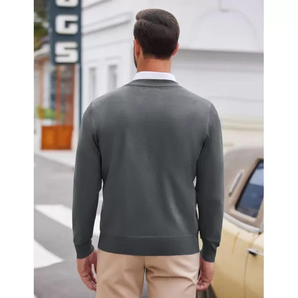 COOFANDY Mens V Neck Dress Sweater Long Sleeve Slim Fit Fashion Pullover Sweater