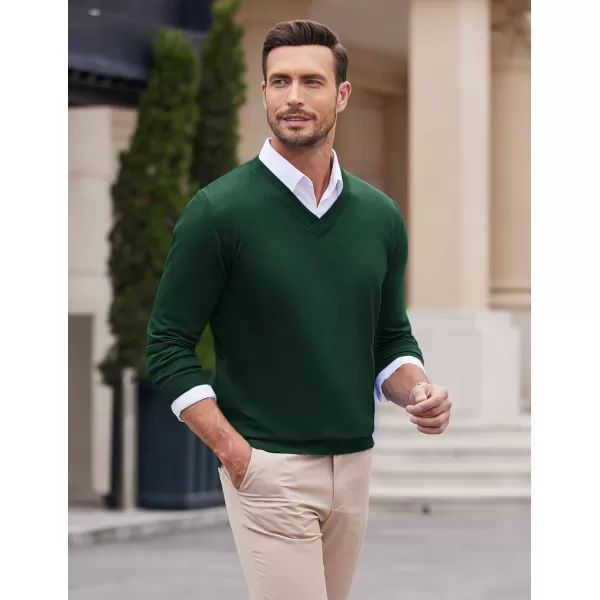 COOFANDY Mens V Neck Dress Sweater Long Sleeve Slim Fit Fashion Pullover Sweater