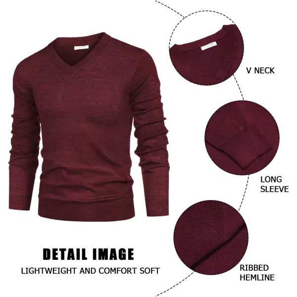 COOFANDY Mens V Neck Dress Sweater Long Sleeve Slim Fit Fashion Pullover Sweater