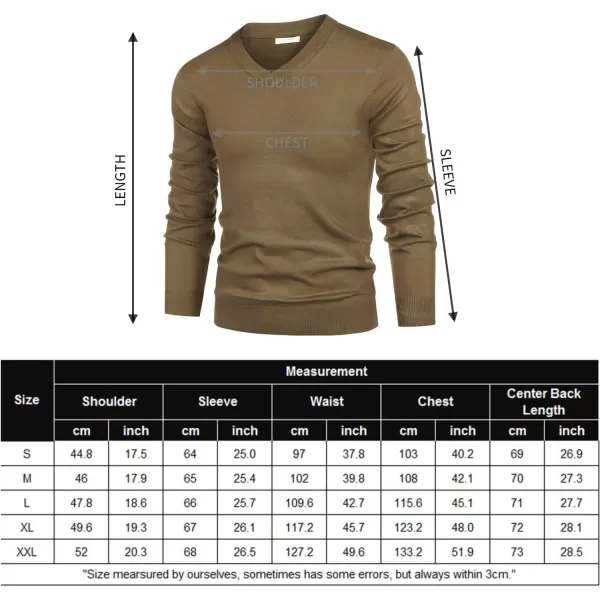 COOFANDY Mens V Neck Dress Sweater Long Sleeve Slim Fit Fashion Pullover Sweater