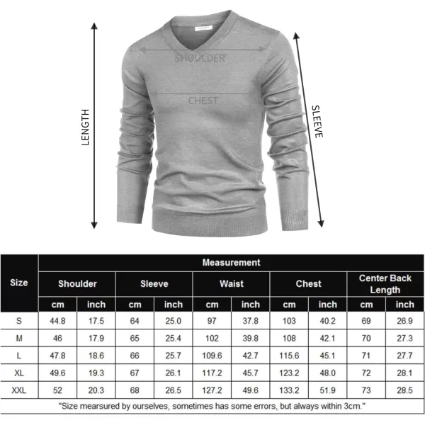 COOFANDY Mens V Neck Dress Sweater Long Sleeve Slim Fit Fashion Pullover Sweater