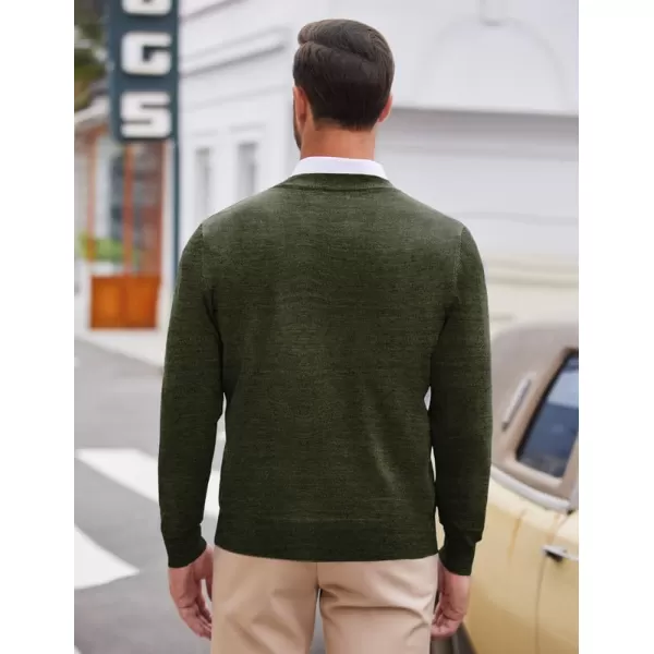 COOFANDY Mens V Neck Dress Sweater Long Sleeve Slim Fit Fashion Pullover Sweater