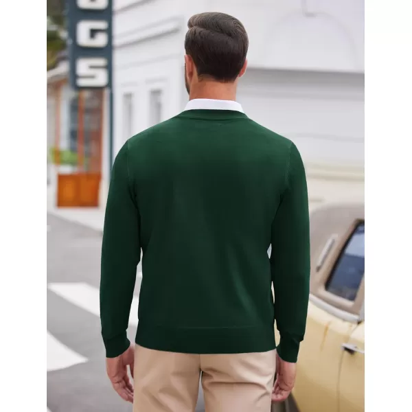 COOFANDY Mens V Neck Dress Sweater Long Sleeve Slim Fit Fashion Pullover Sweater