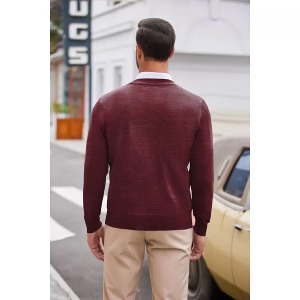 COOFANDY Mens V Neck Dress Sweater Long Sleeve Slim Fit Fashion Pullover Sweater
