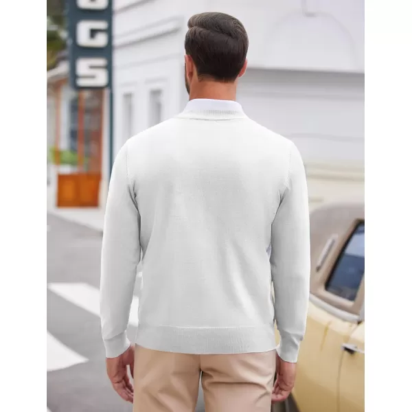 COOFANDY Mens V Neck Dress Sweater Long Sleeve Slim Fit Fashion Pullover Sweater