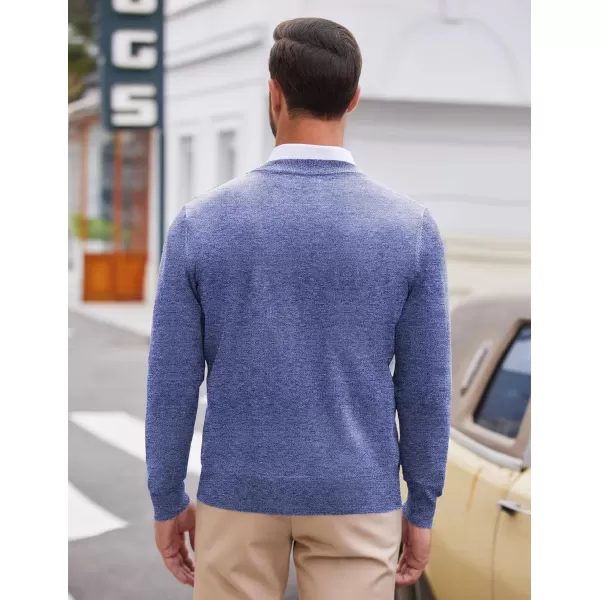 COOFANDY Mens V Neck Dress Sweater Long Sleeve Slim Fit Fashion Pullover Sweater