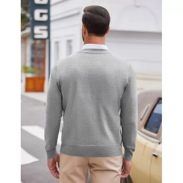COOFANDY Mens V Neck Dress Sweater Long Sleeve Slim Fit Fashion Pullover Sweater