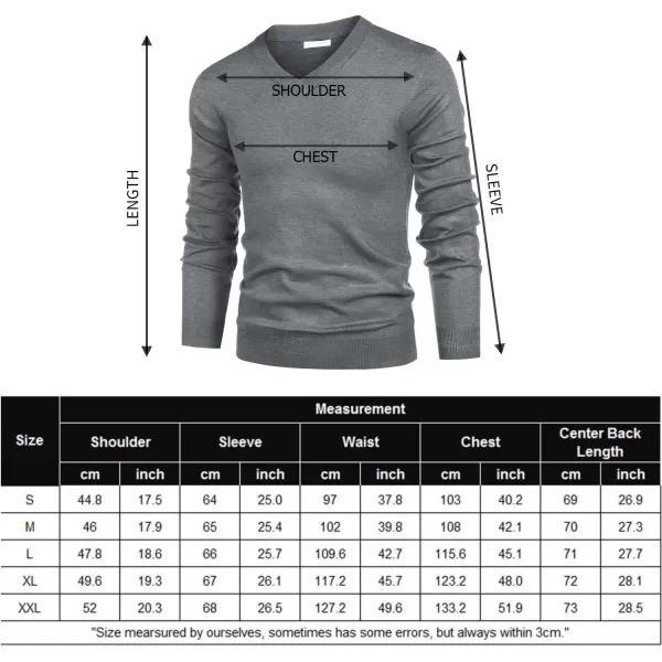 COOFANDY Mens V Neck Dress Sweater Long Sleeve Slim Fit Fashion Pullover Sweater