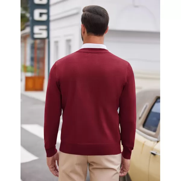 COOFANDY Mens V Neck Dress Sweater Long Sleeve Slim Fit Fashion Pullover Sweater