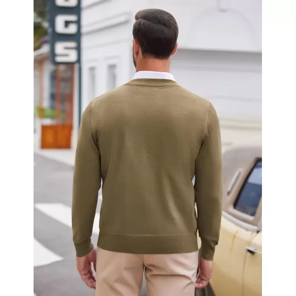 COOFANDY Mens V Neck Dress Sweater Long Sleeve Slim Fit Fashion Pullover Sweater