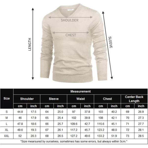 COOFANDY Mens V Neck Dress Sweater Long Sleeve Slim Fit Fashion Pullover Sweater