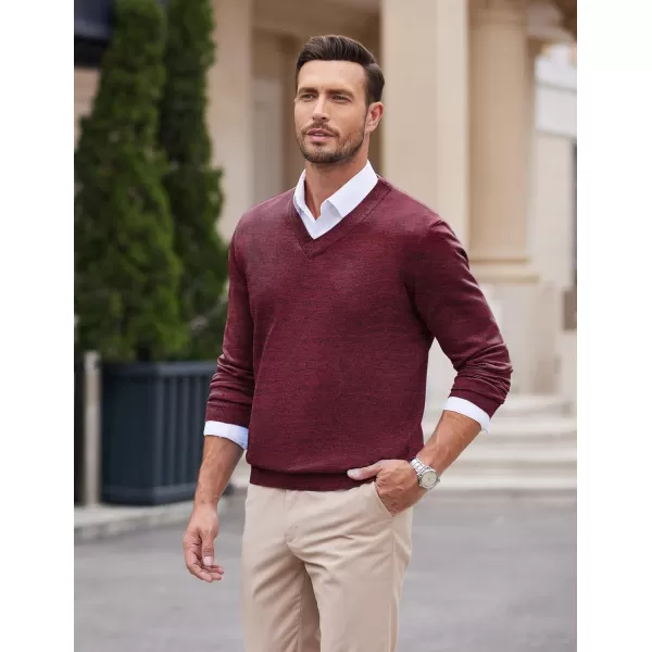 COOFANDY Mens V Neck Dress Sweater Long Sleeve Slim Fit Fashion Pullover Sweater