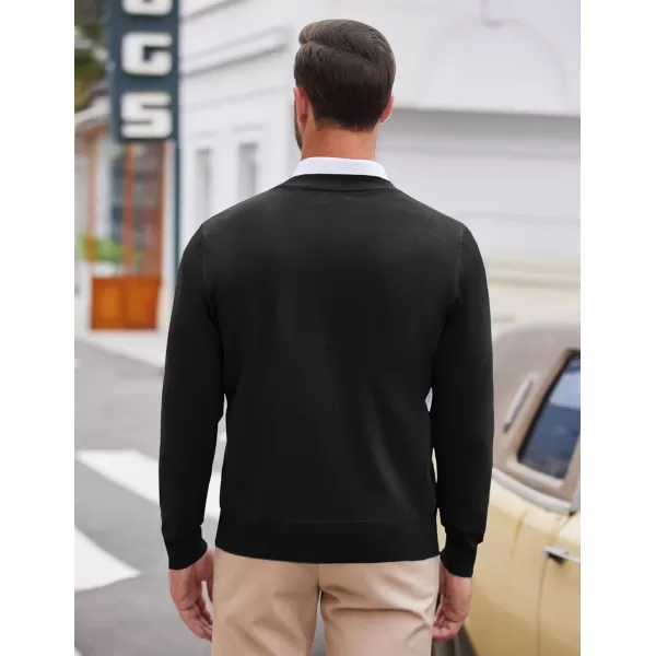 COOFANDY Mens V Neck Dress Sweater Long Sleeve Slim Fit Fashion Pullover Sweater