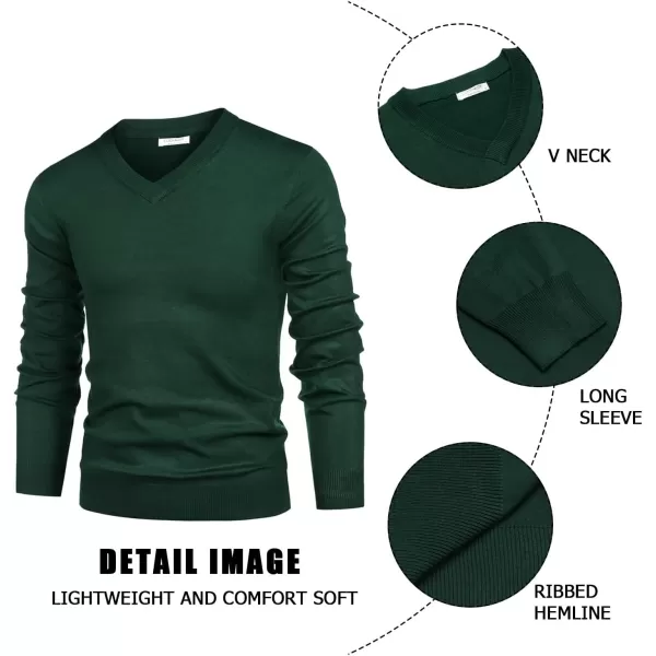 COOFANDY Mens V Neck Dress Sweater Long Sleeve Slim Fit Fashion Pullover Sweater