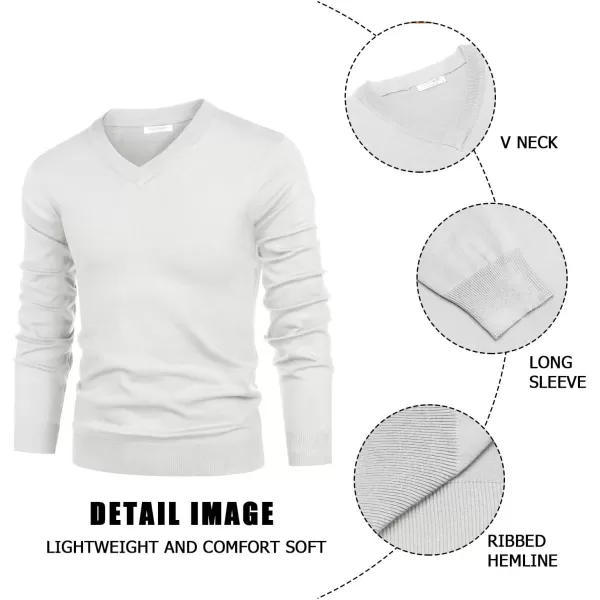 COOFANDY Mens V Neck Dress Sweater Long Sleeve Slim Fit Fashion Pullover Sweater