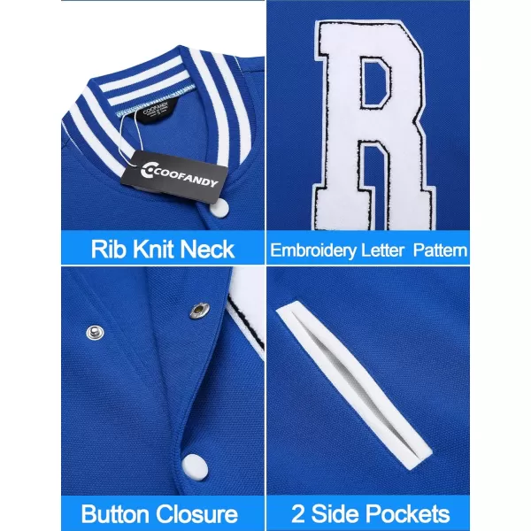 COOFANDY Men's Varsity Jacket Regular Fit Casual Letterman Baseball Bomber Jackets