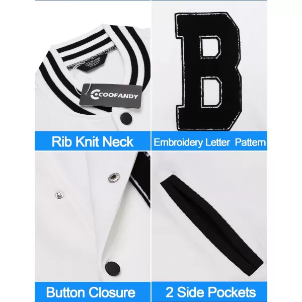 COOFANDY Men's Varsity Jacket Regular Fit Casual Letterman Baseball Bomber Jackets