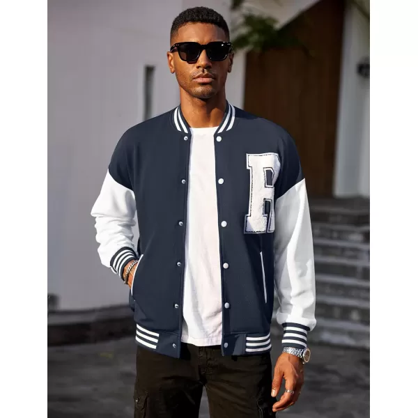 COOFANDY Men's Varsity Jacket Regular Fit Casual Letterman Baseball Bomber Jackets