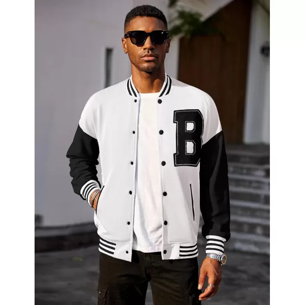 COOFANDY Men's Varsity Jacket Regular Fit Casual Letterman Baseball Bomber Jackets