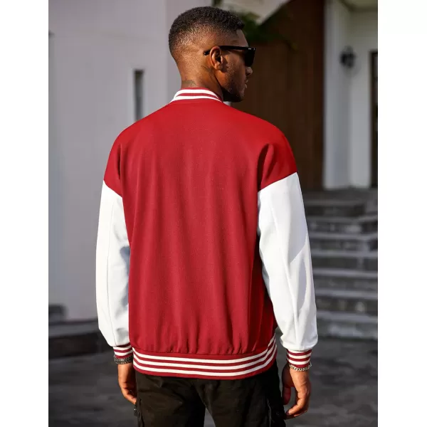 COOFANDY Men's Varsity Jacket Regular Fit Casual Letterman Baseball Bomber Jackets