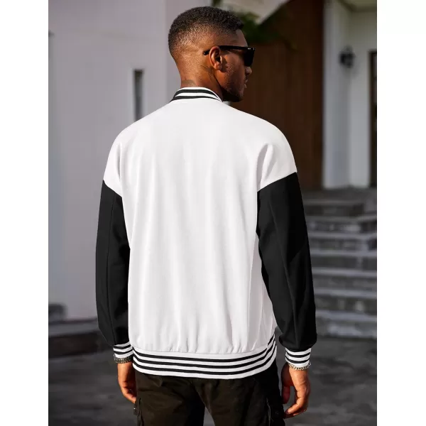 COOFANDY Men's Varsity Jacket Regular Fit Casual Letterman Baseball Bomber Jackets