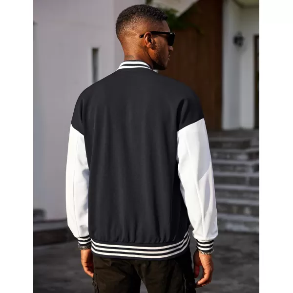 COOFANDY Men's Varsity Jacket Regular Fit Casual Letterman Baseball Bomber Jackets