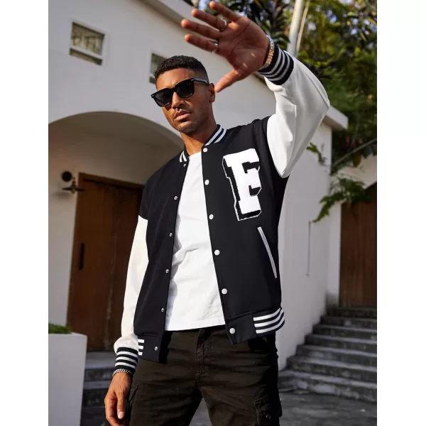 COOFANDY Men's Varsity Jacket Regular Fit Casual Letterman Baseball Bomber Jackets
