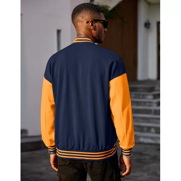 COOFANDY Men's Varsity Jacket Regular Fit Casual Letterman Baseball Bomber Jackets